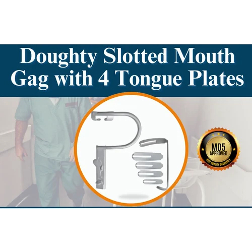 Doughty Slotted Mouth Gag with 4 Tongue Plates