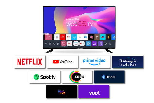 43 इंच स्मार्ट 4K एंड्रॉइड LED टीवी वॉयस रिमोट के साथ