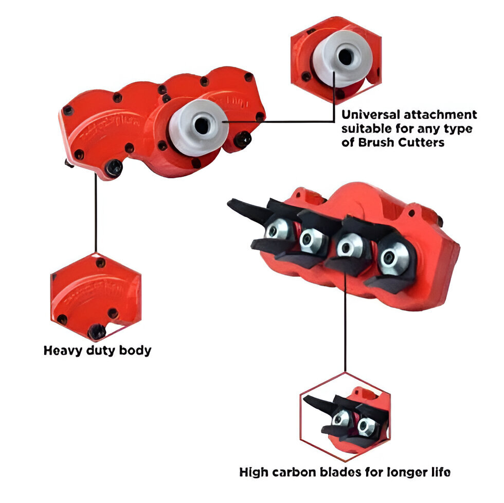 Siddhi 8.5 Inch Ver Tiller Attachment For Brush Cutter Of Shaft 28 Mm