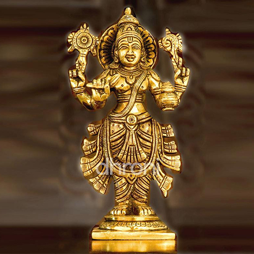Bronze Dhanwanthari Idol - Color: Golden
