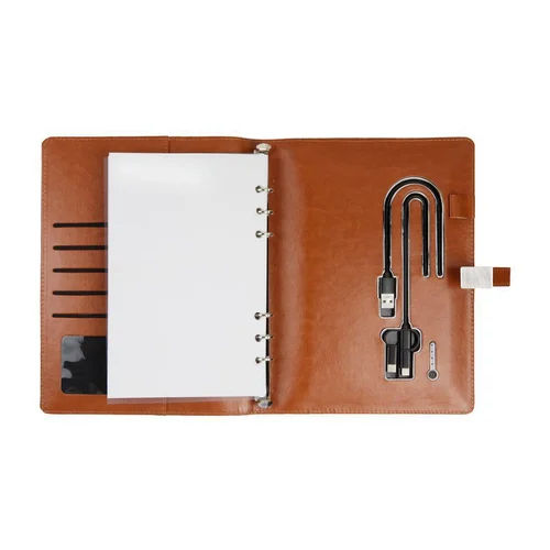 Diary With Power Bank - Color: Brown