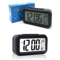 Digital Led Alarm Clock - Plastic, 14w X 8h Centimeters, Black | Modern Design, Easy-to-read Led Display, Perfect For Gifting
