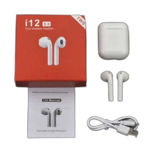 I12 Bluetooth Earphone - Body Material: Plastic