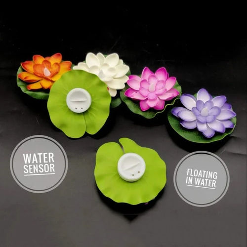 Water Sensor Floating Lotus Candles - Color: Multicolor