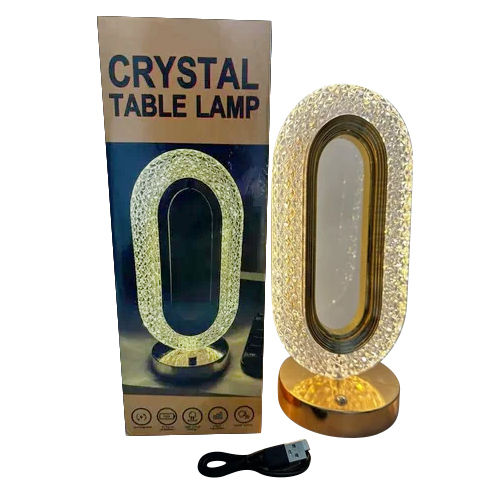 Led Crystal Table Lamp - Color: Golden