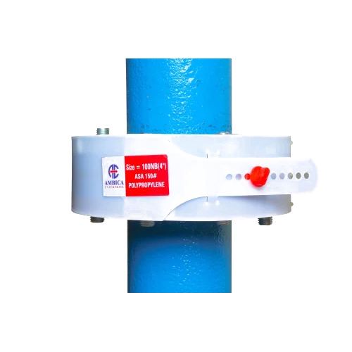 PP Strip Type Flange Guard - Polypropylene Material | Round Shape, ASTM A105 Standard, Powder-Coated Surface Treatment, White Visibility