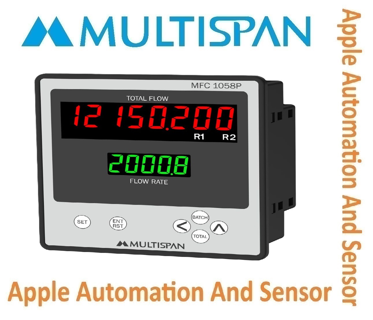 Mfc-3016d/mfc-3016a Multispan Flow Totaliser - Double Display, Universal Input, Pid Controller, Double Relay (4+4 Digit) | 1 Year Warranty, Versatile Process Control