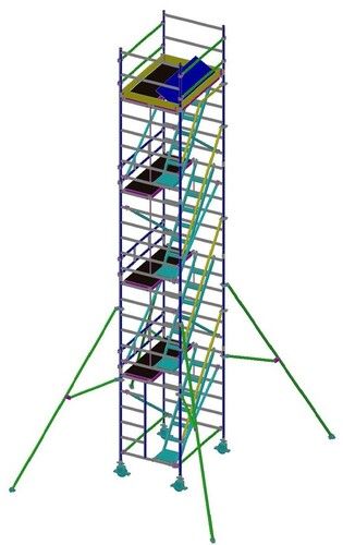 Wide Span 08.30mtr Platform Aluminium Mobile Scaffolding Tower