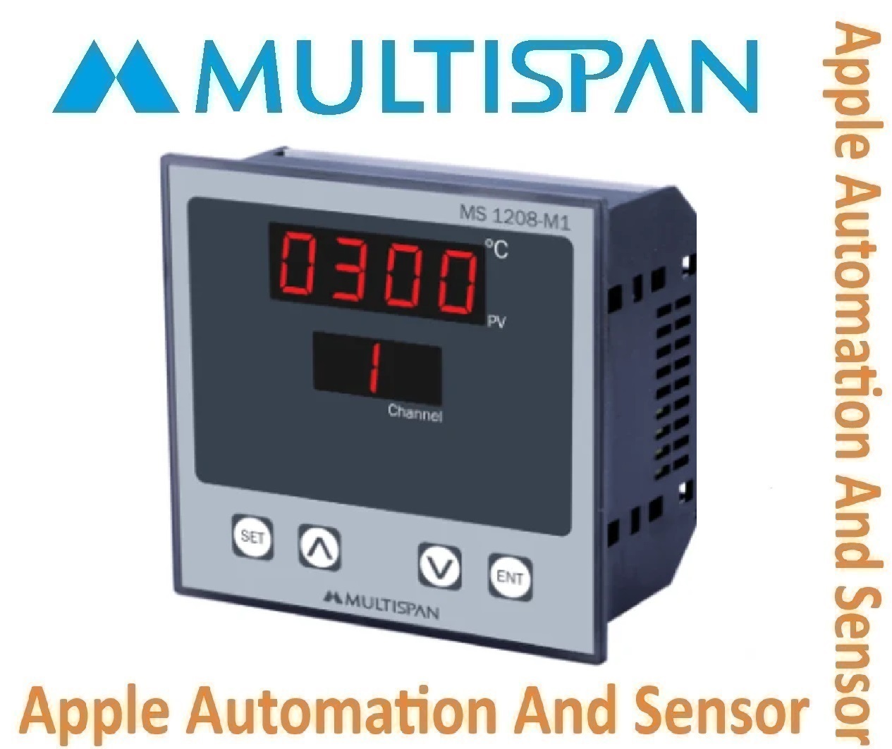 Ms-1208 Multispan Process Scanner And Data Logger - 8 Channel, Double Display Universal Input Pid Controller, Dual Relay Configuration