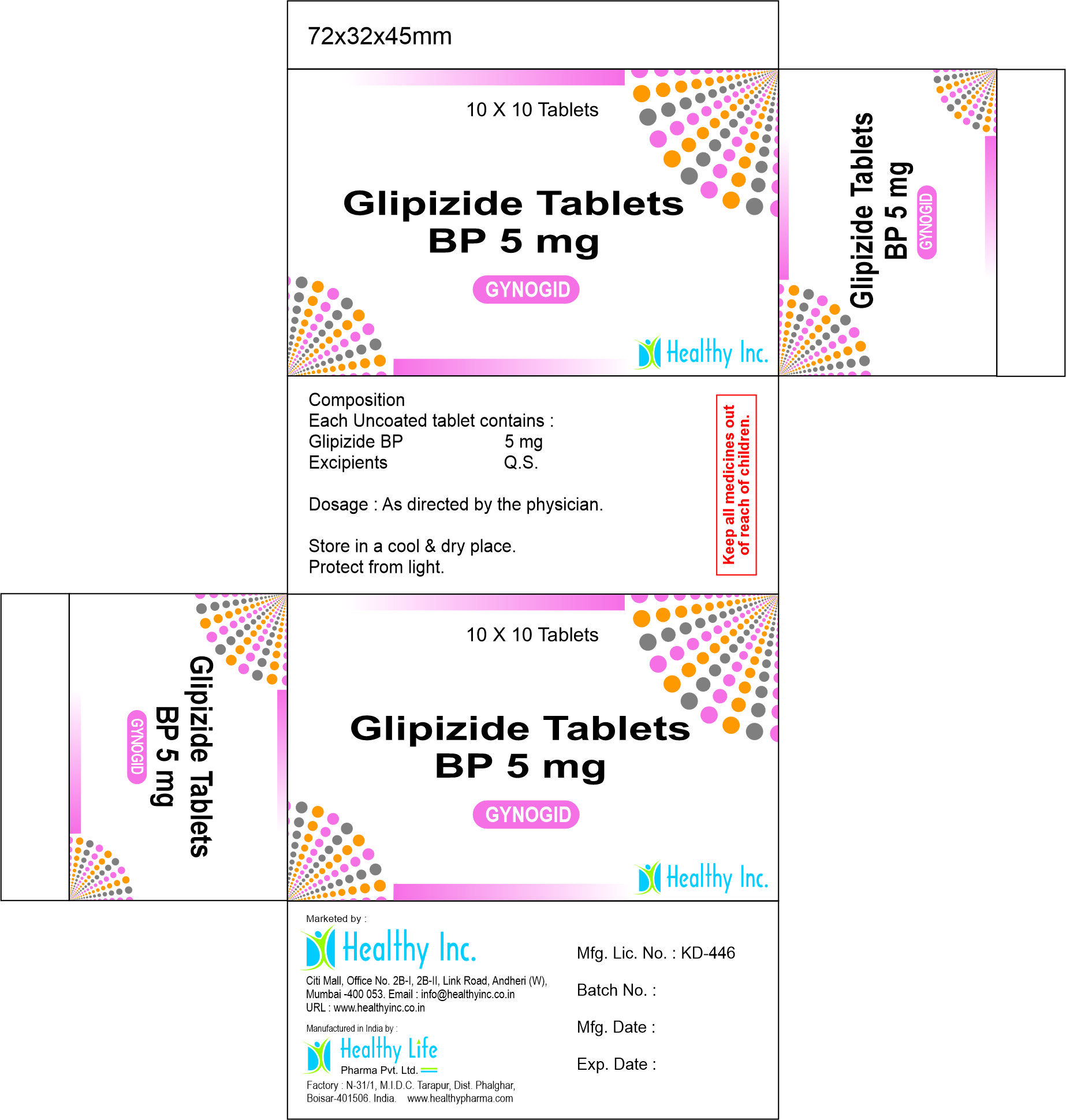 Glipizide Tablet 5mg - Drug Type: Generic Drugs