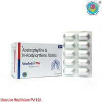 Veefylin-na - Acebrophyllin 100 Mg + N-acetylcysteine 600 Mg Tablets | General Medicine, Suitable For Adults, Store In Dry Place, 100 Boxes