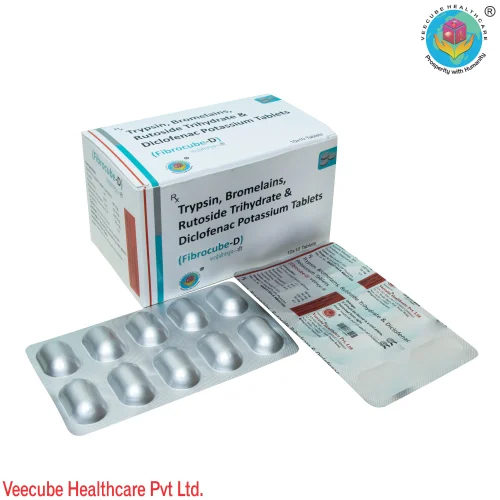 Trypsin BS 48mg Bromelain 90mg Rutoside Trihydrate 100mg Diclofenac Sodium 50mg