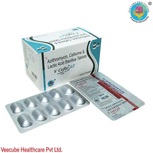 Azithromycin, Cefixime & Lactic Acid Bacillus 250mg Tablets