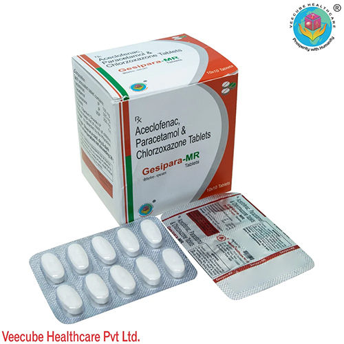 Aceclofenac 100 Paracetamol 325 Chlorzoxazone 250 Mg Mr Tablets - Drug Type: General Medicines