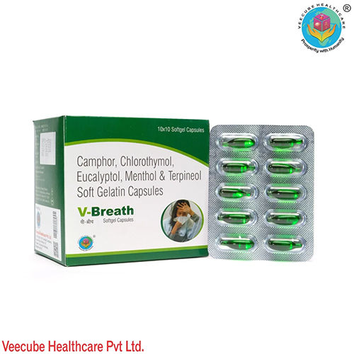 Camphor 25Mg, Chlorothymo 5Mgl,Eucalyptol 125 Mg,Menthol 55Mg & Terpineol 120Mg Softgel Capusle - Drug Type: General Medicines