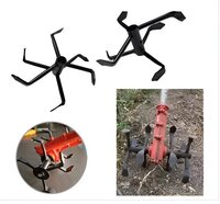 Model 5 Tiller Blade Set For All Types Of Brush Cutters - Carbon Steel, Compatible With 26mm & 28mm Shafts, Strong Cutting Edge For Effective Weeding