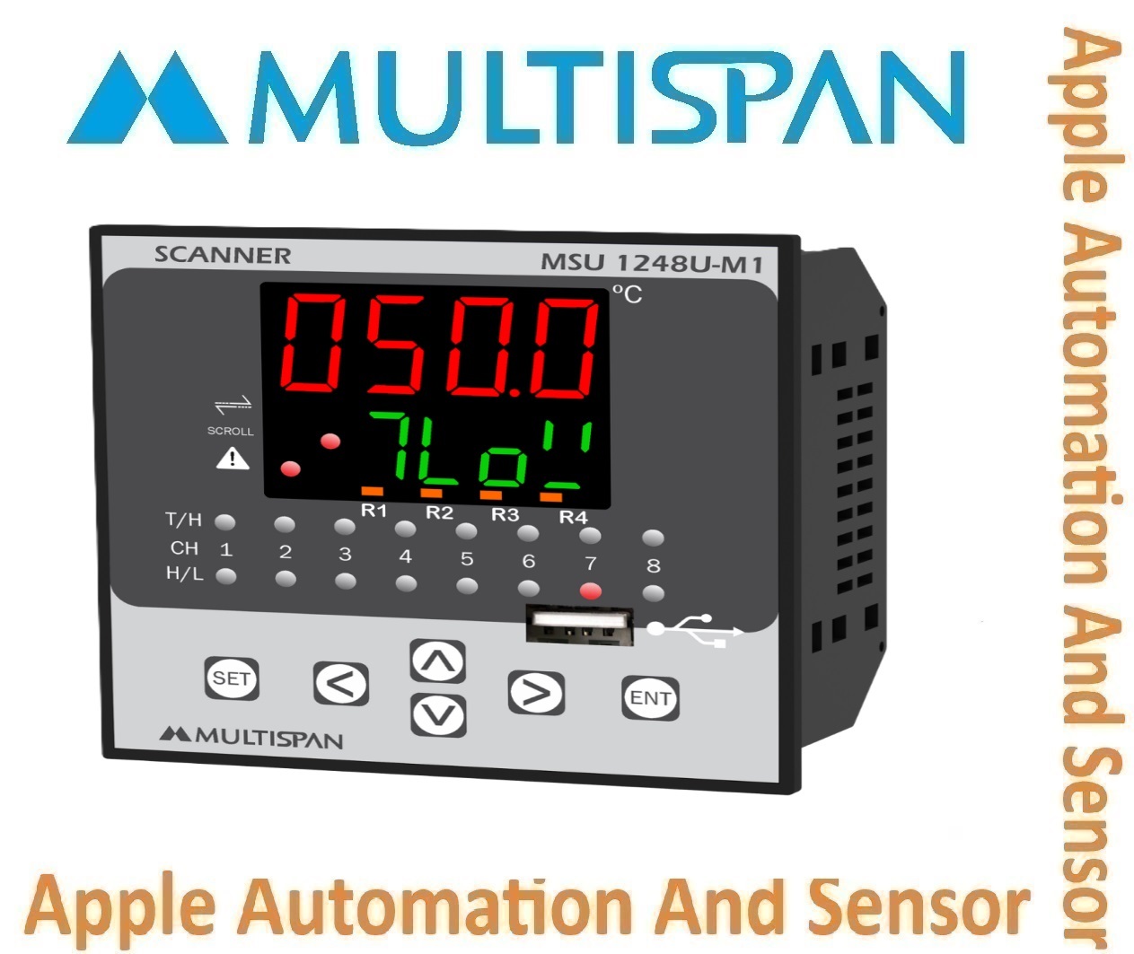 Msu-1248u Multispan Process Scanner And Data Logger - 8 Channel