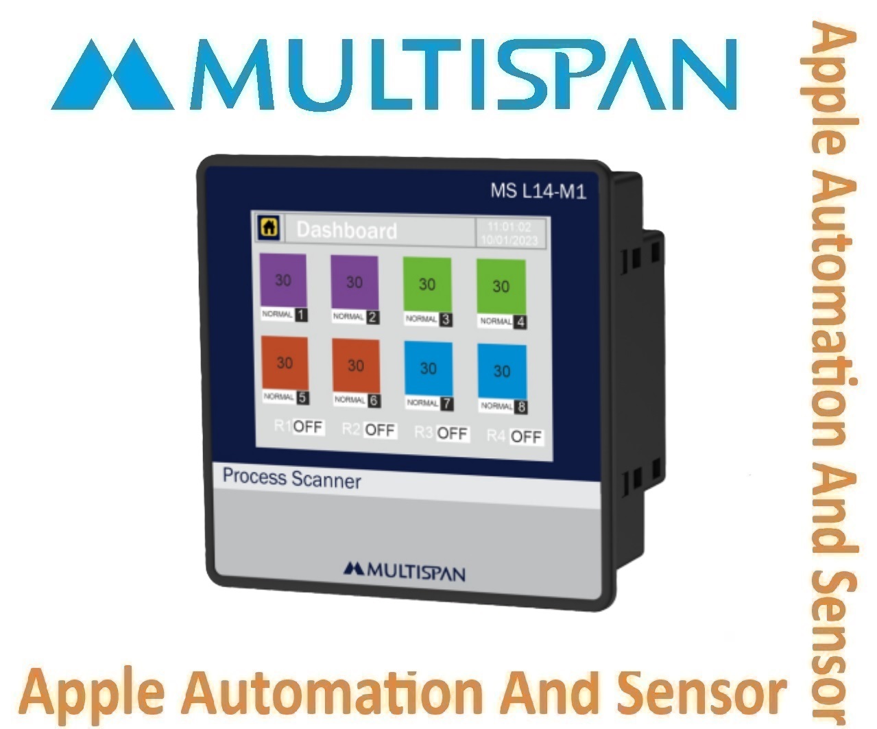 Ms-l14 Multispan Process Scanner And Data Logger - 8 Channel