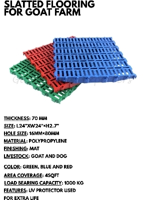 70mm Plastic Slatted Flooring Mat Used For Goat Farm