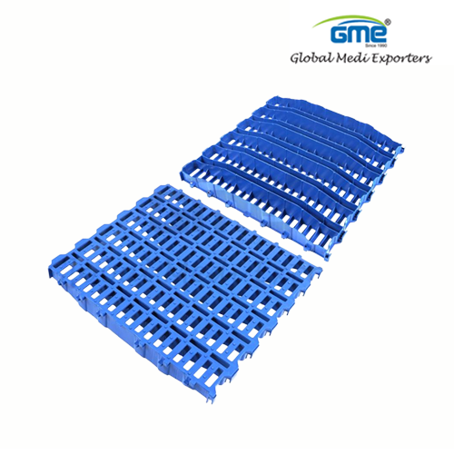 2x2 Plastic Slatted Flooring Mat - PPCP Material, 2x2 Inch Size, Red Color | Easy to Use, Manual Technology, Slatted Design for Easy Cleaning