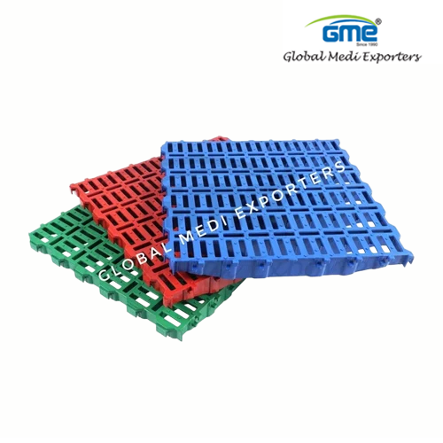 Goat Farm Floor Mat - PVC Material, 24" x 24" Size, Available in Green, Blue, Red Colors | Slip-Resistant, Easy to Clean, Dotted Finishing