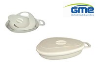 Fiber Bedpan - Durable Plastic, Compact Size, Blue Color | Portable Design, Easy To Clean For Medical Use In Hospitals