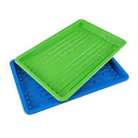 Agriculture Hydroponic Plastic Trays - Polypropylene Virgin Plastic, 2 Inch Height, 24 Holes, Rectangle Shape | Easy To Use For Hydroponic Agriculture