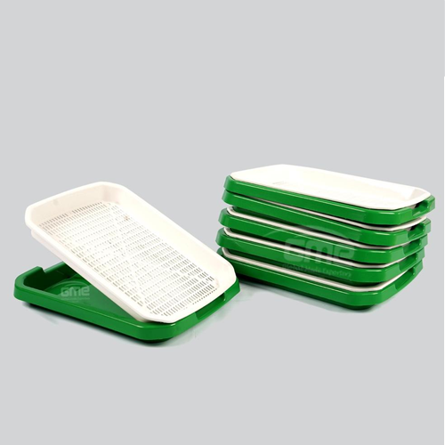 Plastic Micro Green Growing Trays - Polypropylene Rectangular Nursery Trays | Easy to Use for Optimal Plant Growth and Seedling Care