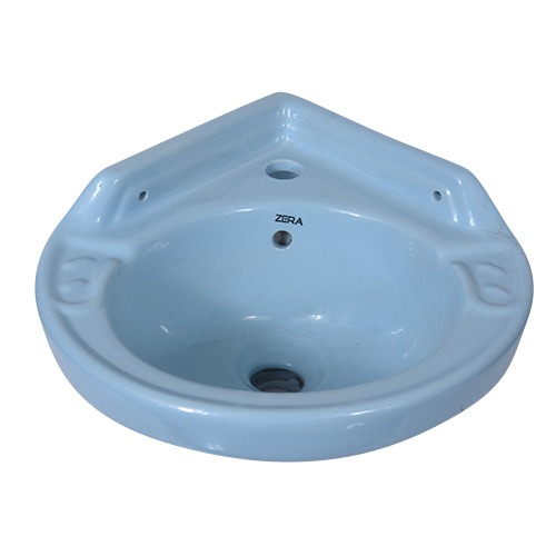 16x16 Corner Wash Basin - High-quality Ceramic, 16x16 Cm, Any Color Option, One-piece Structure, Polished Surface Finish