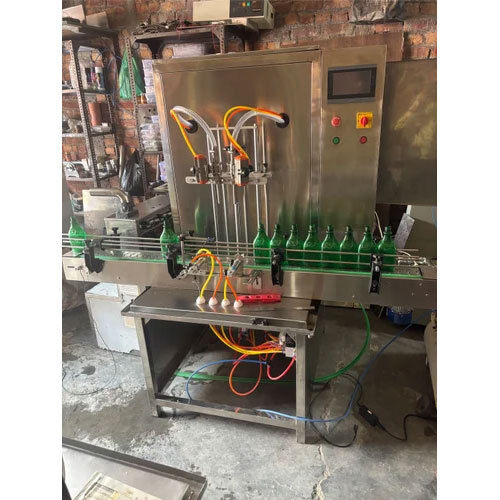 Automatic Four Head Oil Filling Machine - Material: Stainless Steel