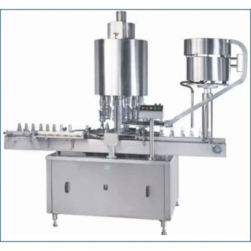 Automatic Ropp Screw Cap Sealing Machine - Electric Driven, Silver Finish | Automatic, High Efficiency, Versatile Bottle Sealing Solution
