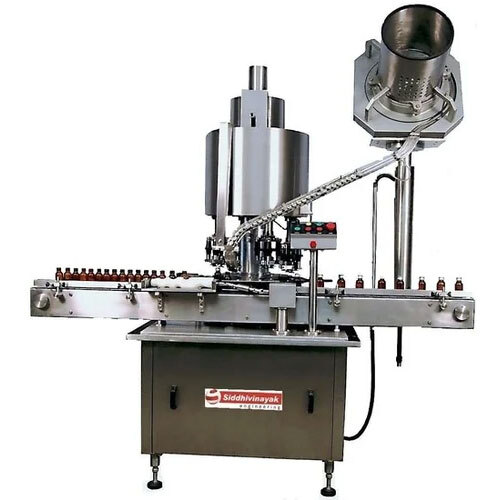 Six-Head Screw Capping Machine - 415V Voltage, Silver Color | Automatic Operation, Electric Drive, High Precision Capping