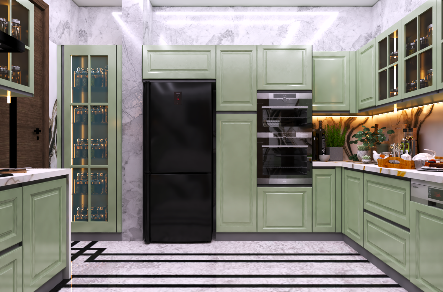 U Shape Modular Kitchen - Brand Name: Action Tesa