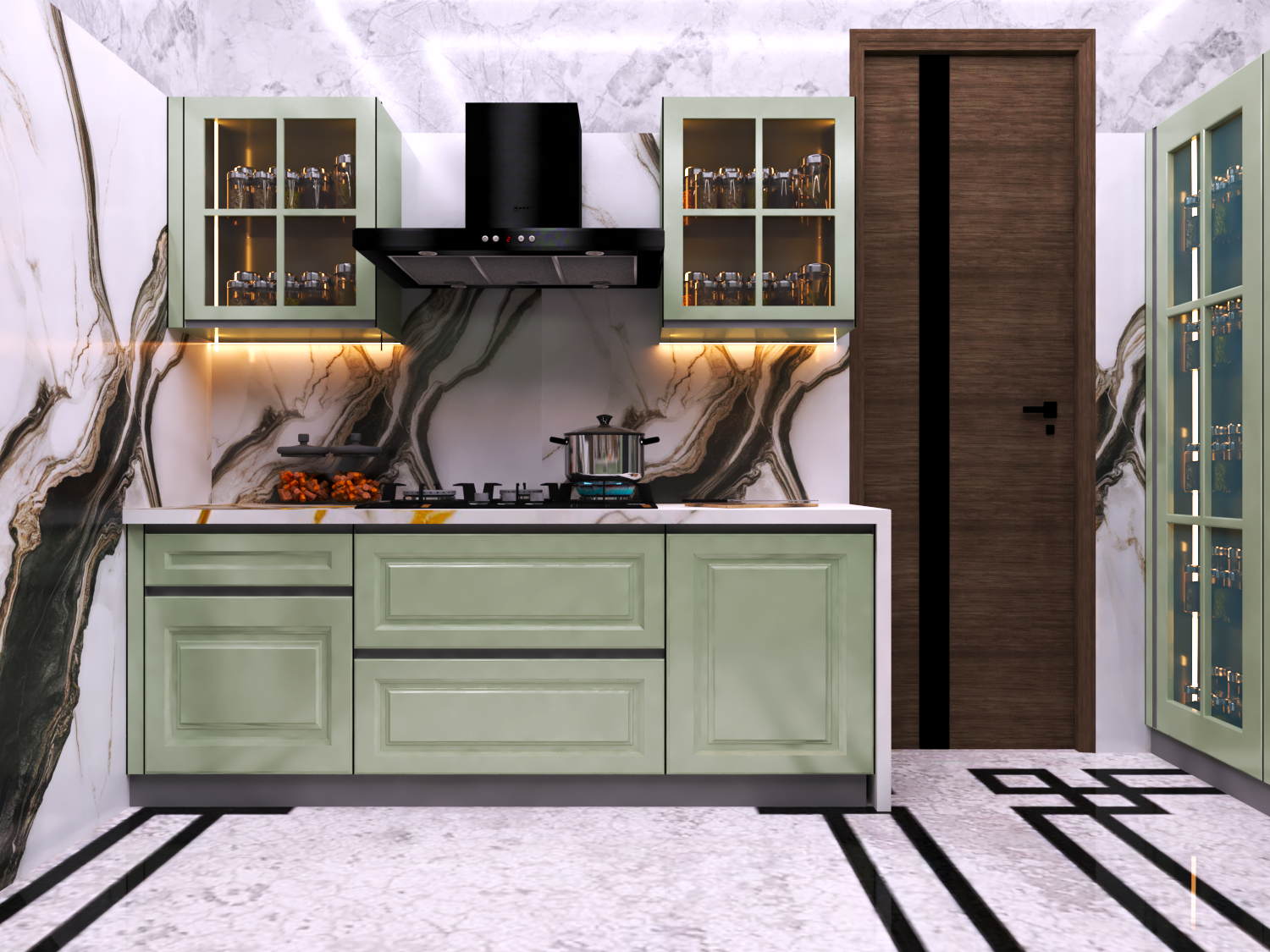 U Shape Modular Kitchen - Brand Name: Action Tesa