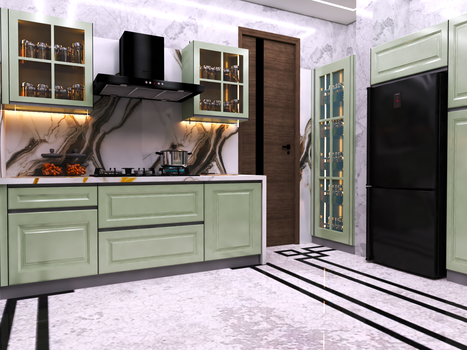 U Shape Modular Kitchen - Brand Name: Action Tesa