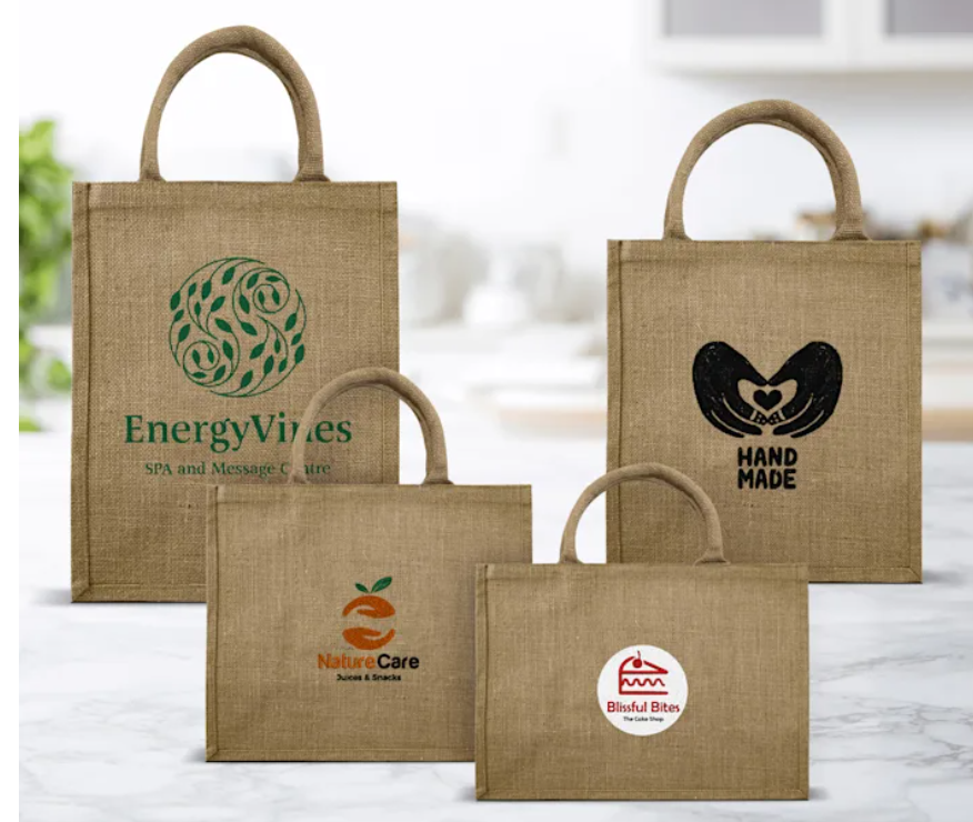 Jute Bag - Variable Dimensions (Small To Extra Large) | Single Color Printing, Both Sides Artwork, Embroidery Available, Suitable For Retail And Packaging