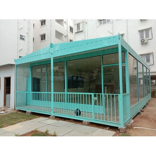 Mild Steel Prefabricated House - Color: Green