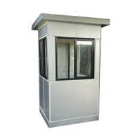 Portable Atm Cabin - Steel, Grey, Sliding Window Design | Ideal For Office, Guard House, Sentry Box Use