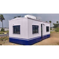 Mobile Containers - Metal Structure, Standard Dimensions, White And Blue Finish | Sliding Windows, Single Door, Steel Pillar Reinforcement, Earthquake And Wind Resistant