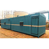 Mild Steel Portable Site Office Cabin - Color: Green