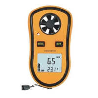 Portable Digital Anemometer - Color: Orange