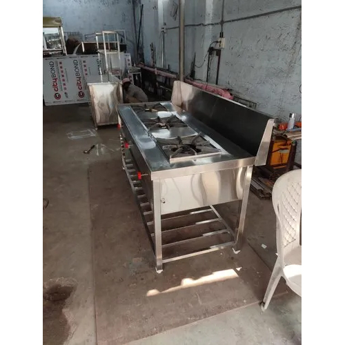 3 Burner Indian Brass Burner Gas Range