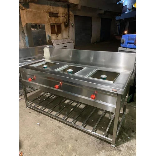 Three Burner Chinese Range - Ignition Type: Manual