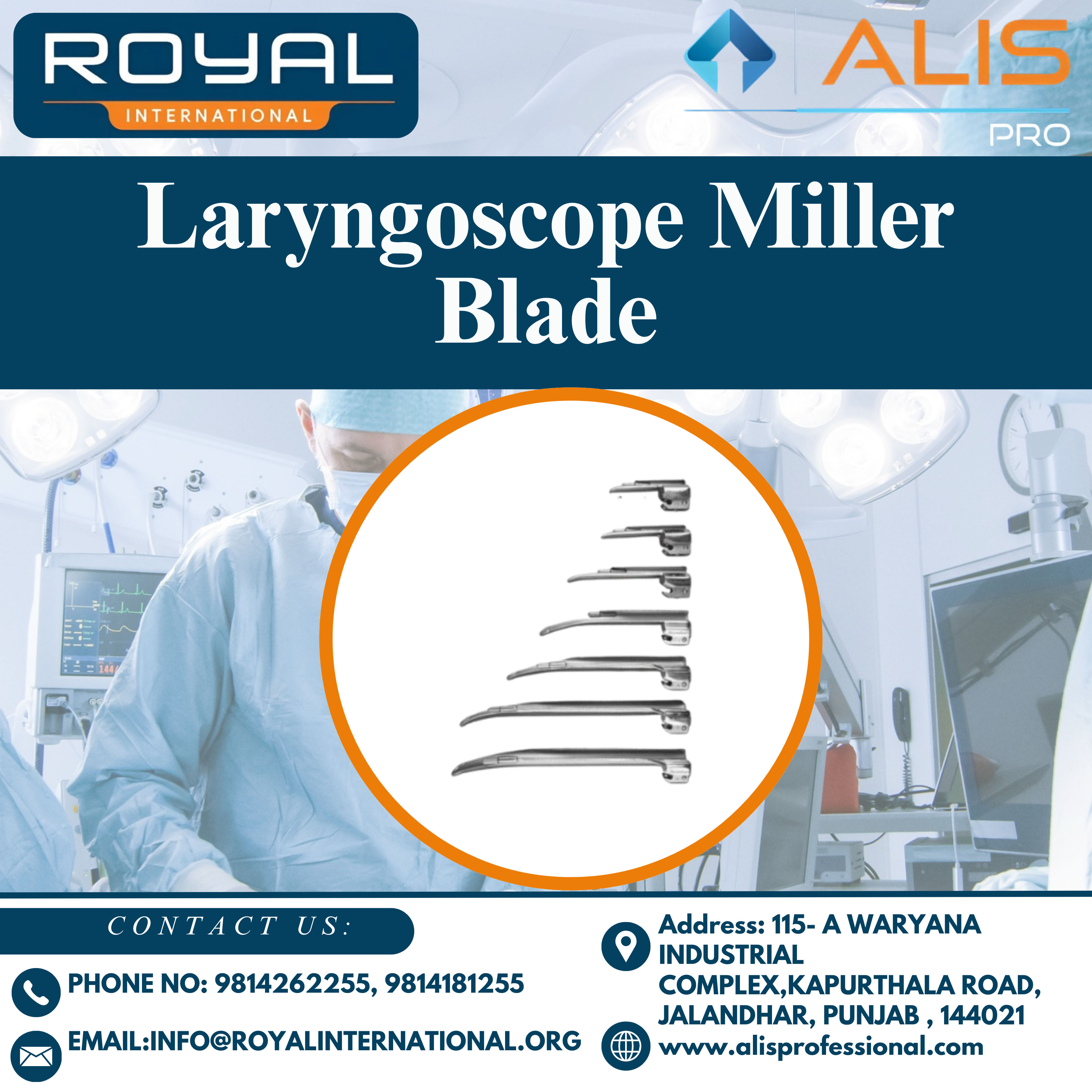 Laryngoscope Miller Blade - Application: Hospital