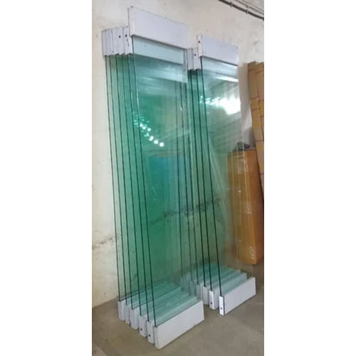 Full Vision Elevator Glass Door - Color: Transparent