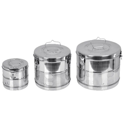 Autoclave Drum Set - Color: Silver