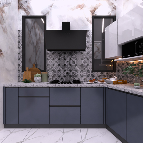 Modern L Shape Modular Kitchen