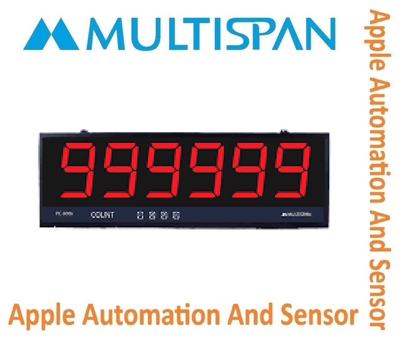 Pc-3004 Dual Side Multispan Jumbo Display Programmable Counter - System With Universal Input, Double Relay (4+4 Digit) | 1-year Warranty, Multi-function Control