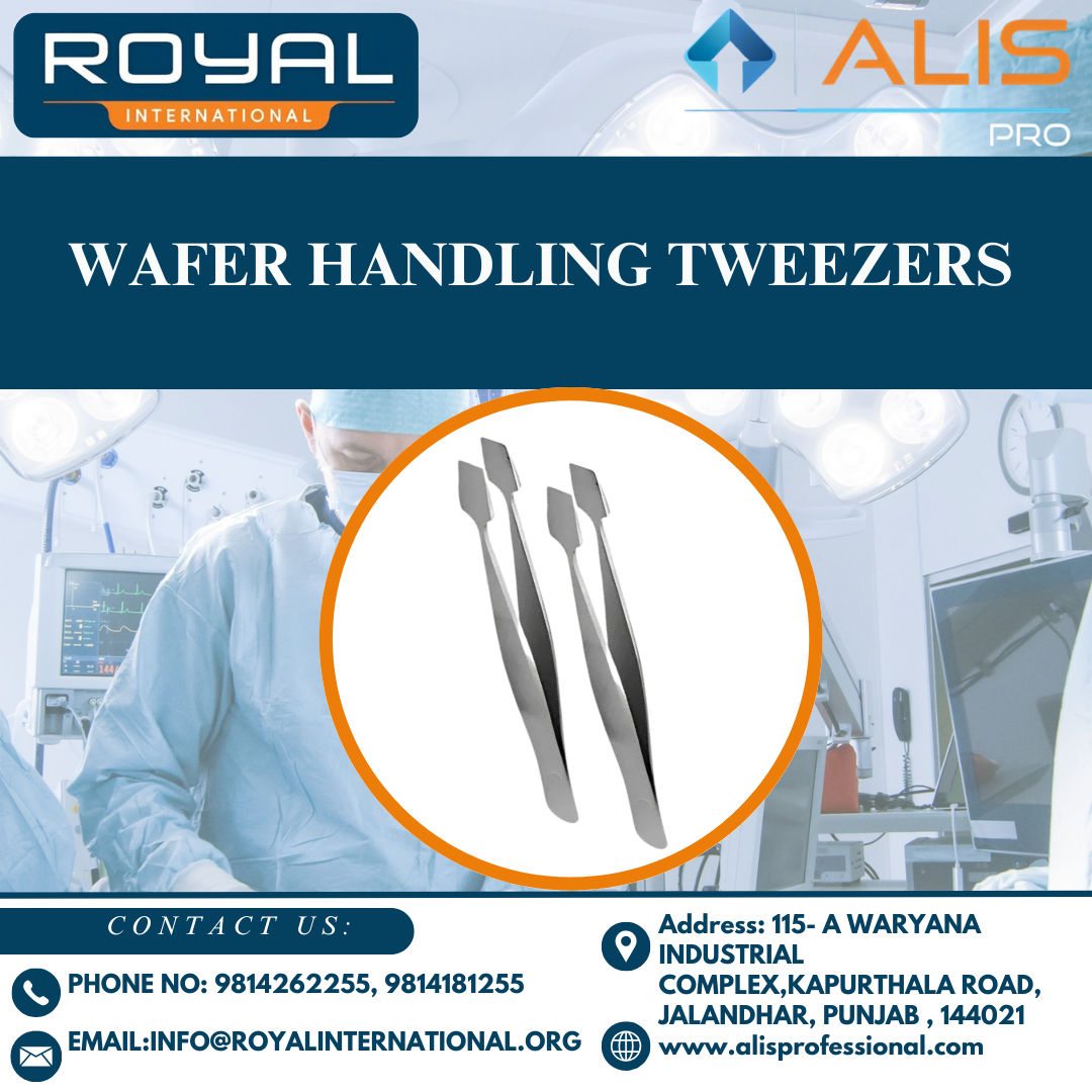 Wafer Handling Tweezers - Color: Silver