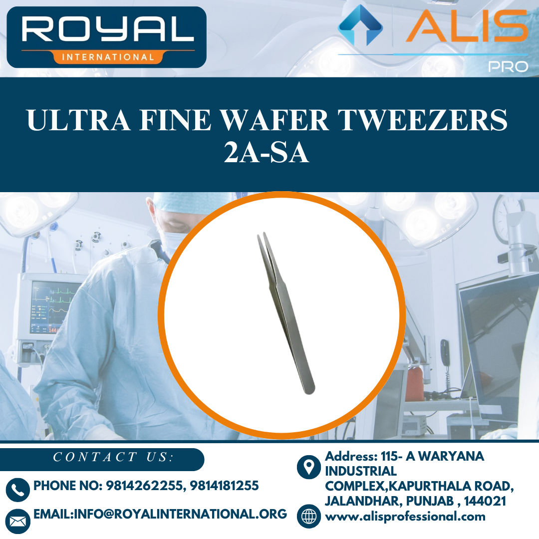 2A-Sa Ultra Fine Wafer Tweezers - Color: Silver